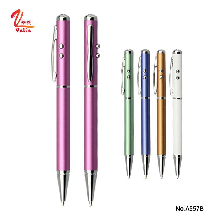 multi functional laser pointer pen metal ball pen with customized logo laser light led pen for gift