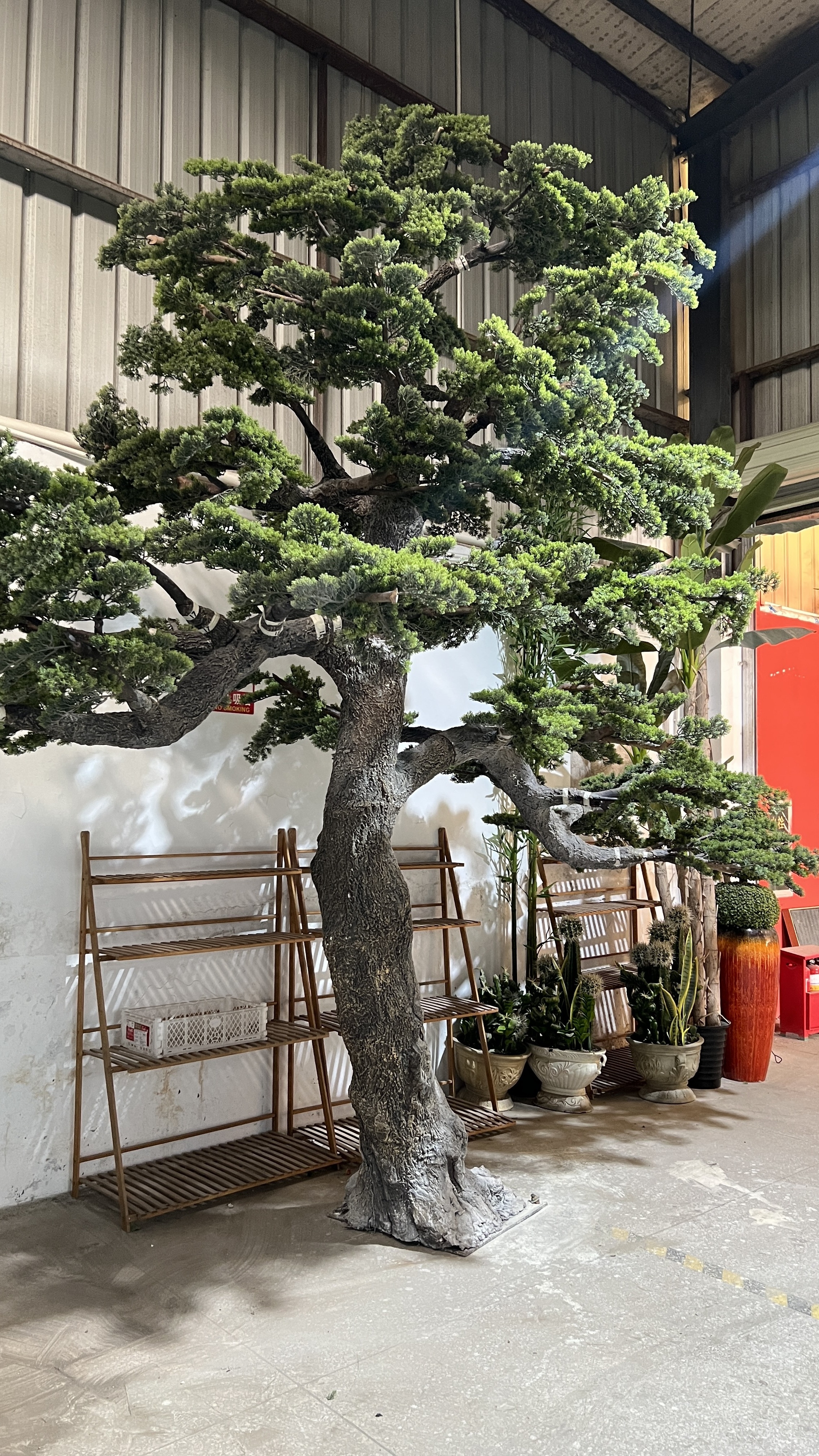 artificial pine branches large potted plant fake big japanese pine trees faux cedar pine tree for home deco