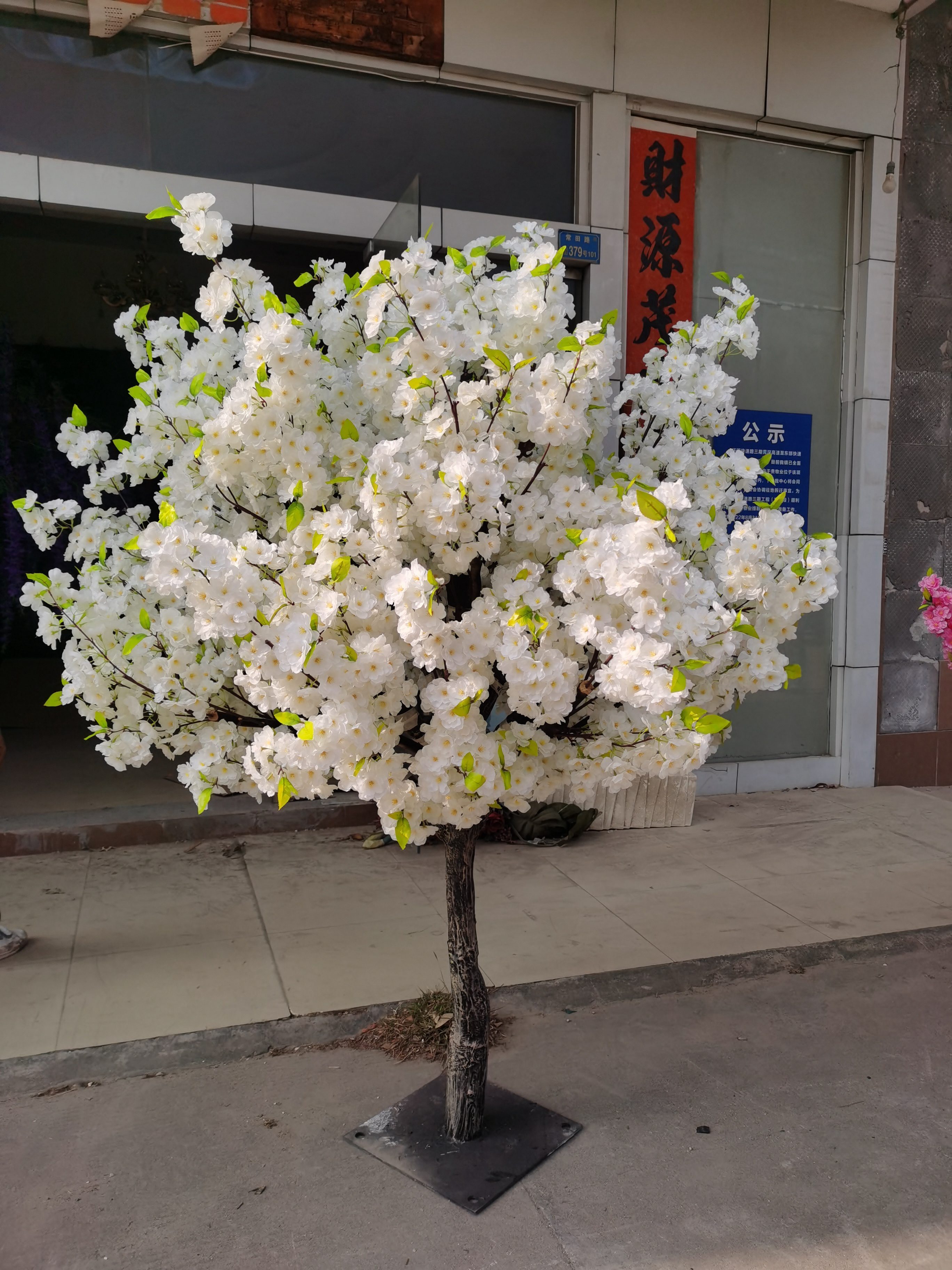 Decoration table centerpiece 4ft 5 feet tabletop artificial white pink cherry blossom tree for wedding