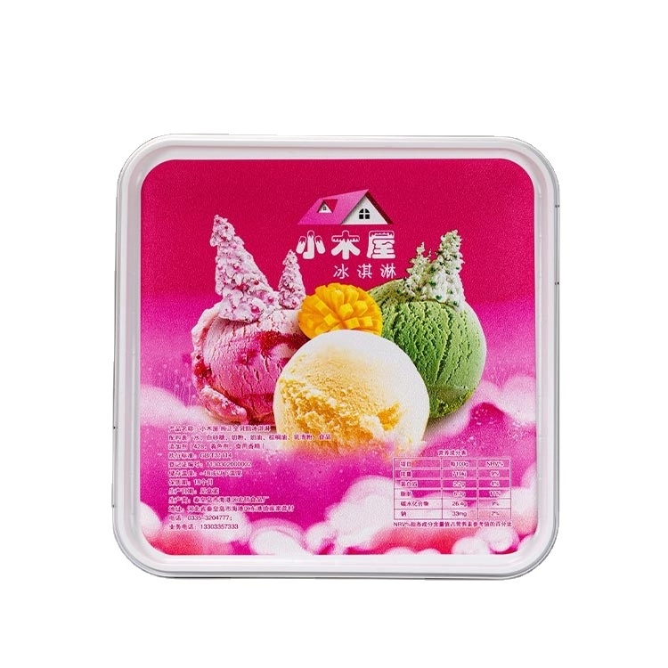 wholesale manufacturer 2 liter ice cream container square food grade iml ice cream packaging