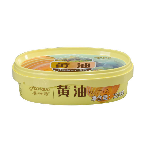 Kroger 15oz plastic oval margarine tub high quality plastic dairy blend container clear countryside margarine container