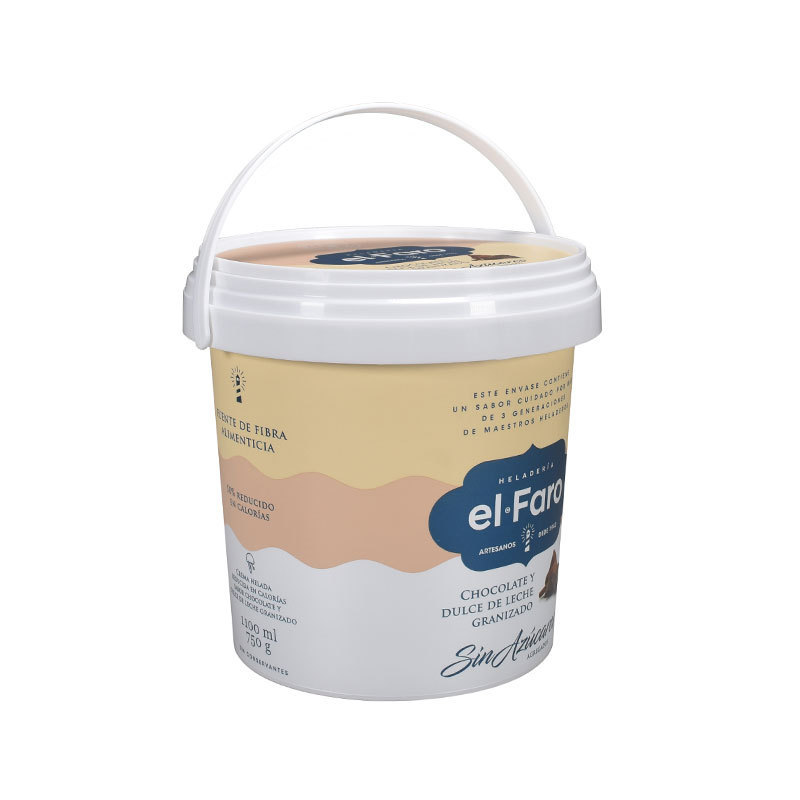 Disposable recyclable round pp IML ice cream container yogurt milk plastic bucket  with lid