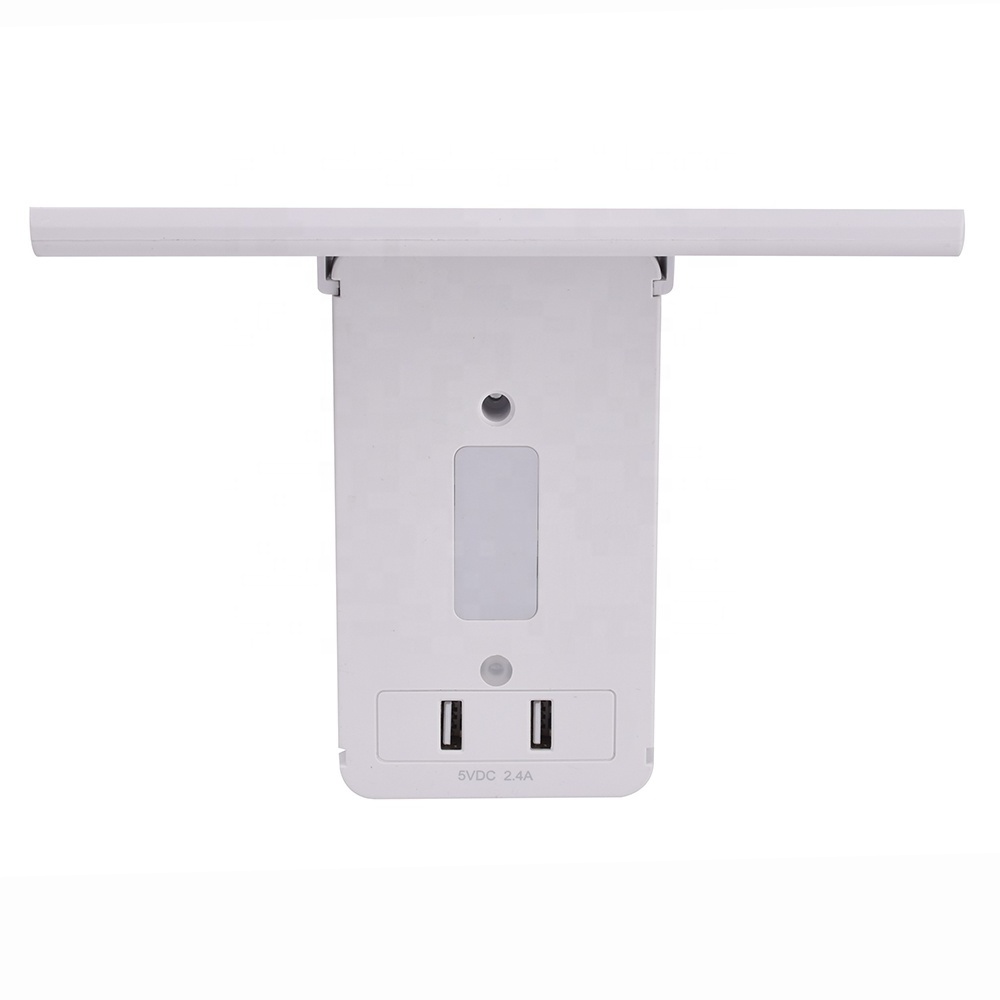 Electric Wall Usb Socket 110v Night Light Outlet Cover America 6 AC Outlets with Surge Protection(1020j) Standard Grounding 125V