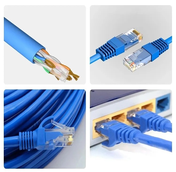 supplier Network jumper cable rj45 Cat6 1m 2m 5m 10m  UTP/FTP/SFTP/STP round Communication cable Ethernet lan patch cord