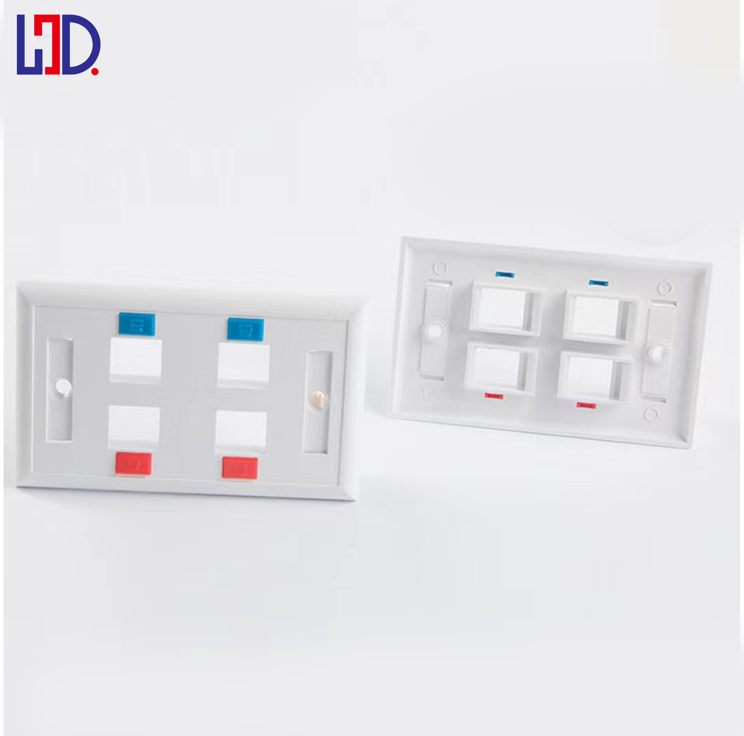 face plate Style Wall Mount Cat6 US telecom communication long electrical Single double port network sockets plug  RJ45