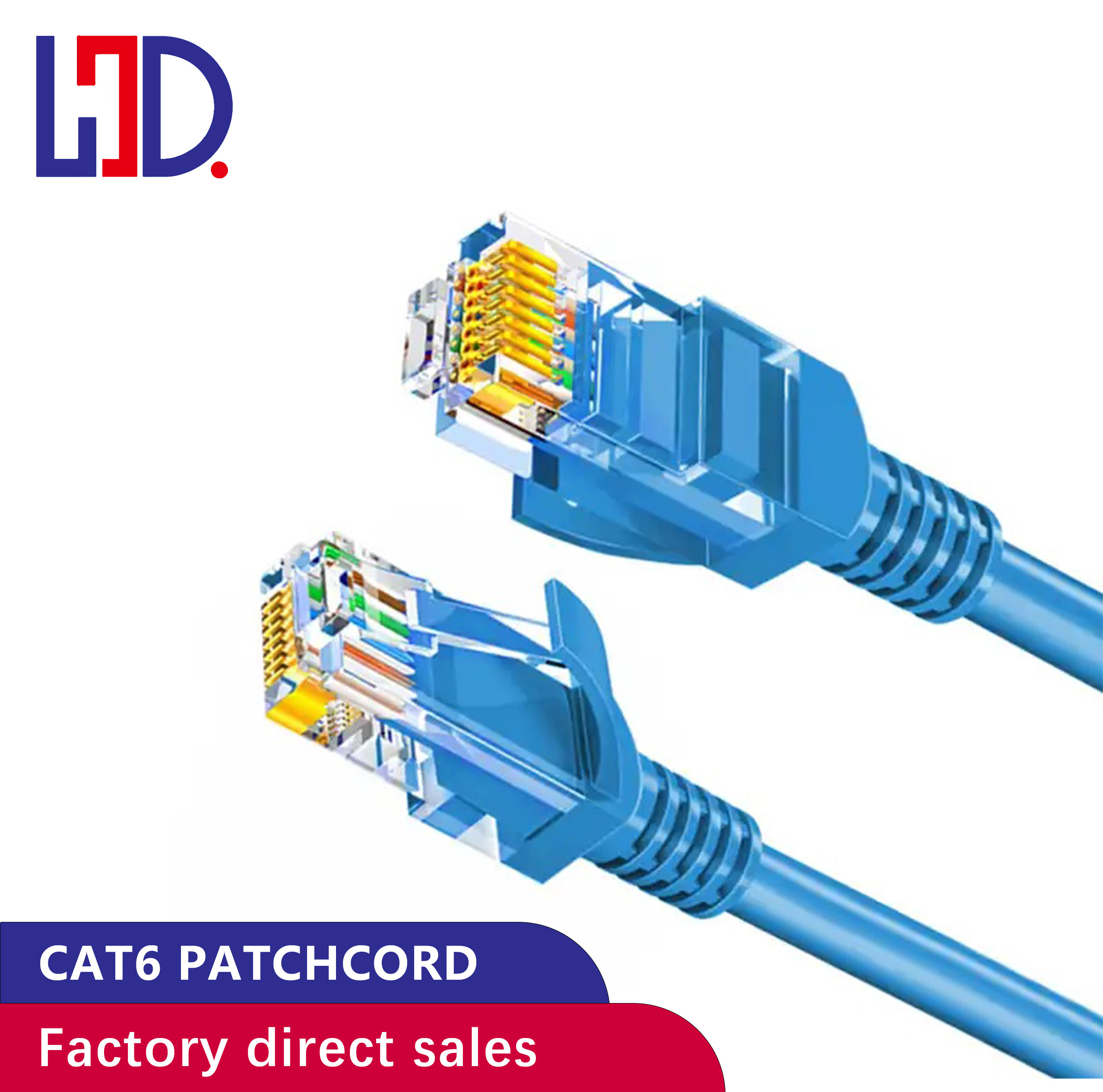 supplier Network jumper cable rj45 Cat6 1m 2m 5m 10m  UTP/FTP/SFTP/STP round Communication cable Ethernet lan patch cord