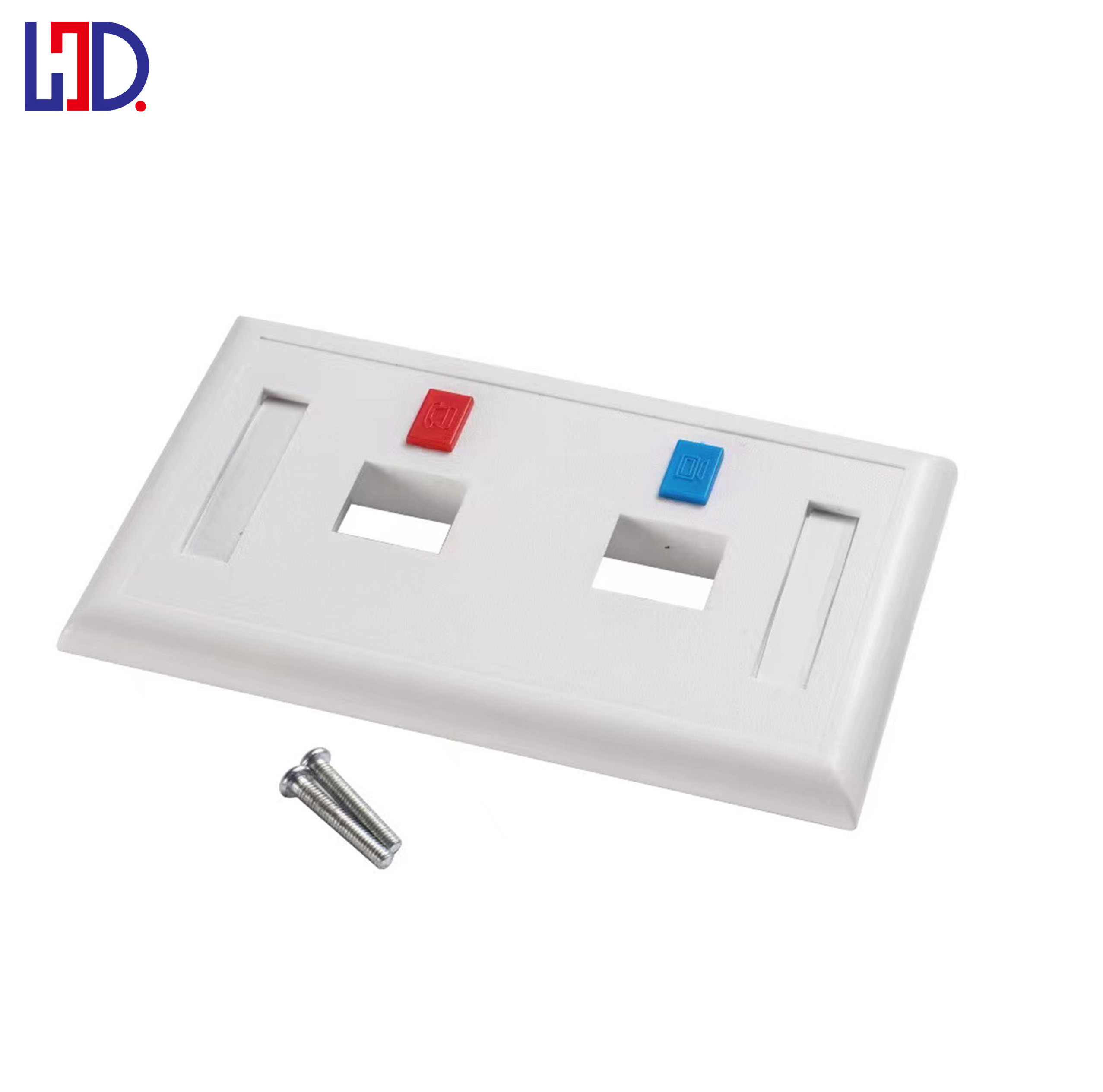 face plate Style Wall Mount Cat6 US telecom communication long electrical Single double port network sockets plug  RJ45