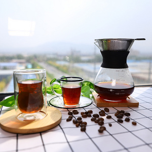 custom coffee pot glass maker ice cold water tea pot commercial transparent coffee pot pour over set