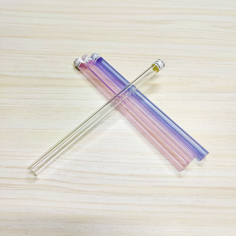 Free Sample Borosilicate Glass Tubes Clear Pink Amber Green Glass Tubes Pipes Custom Factory Wholesale Glass Tubes