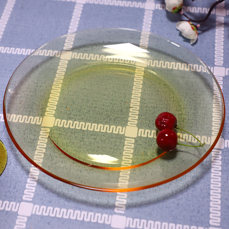 OEM Handblown Clear Colored Heat Resistant High Borosilicate Glass Plates