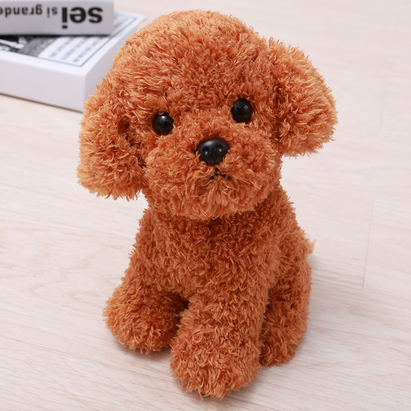 Factory Design Fluffy Soft Touch Stuffed Animal Realistic Dog for Kids Lovely Dog Plush Toy