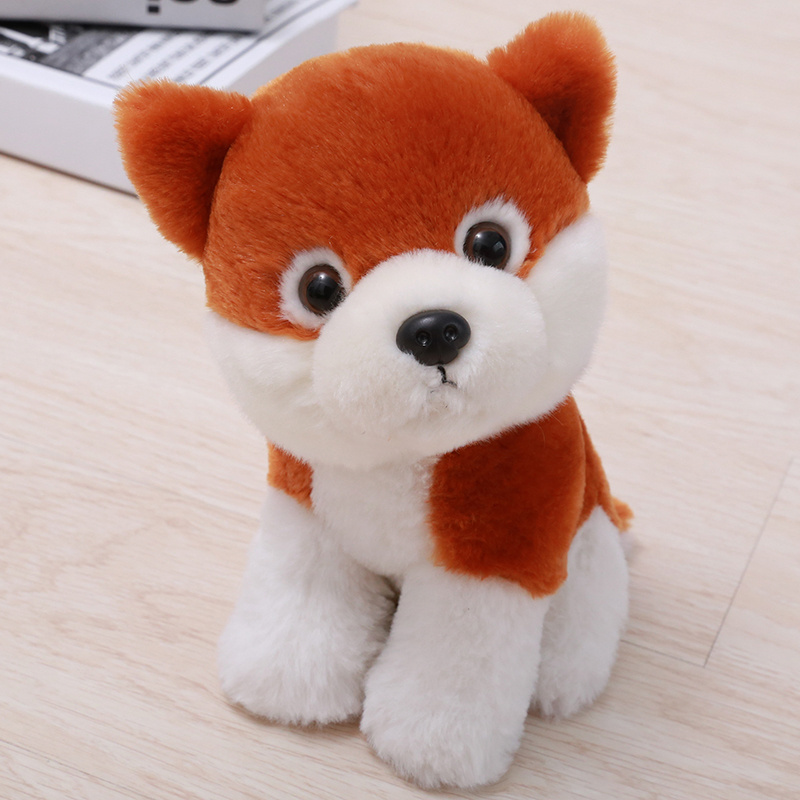 Factory Design Fluffy Soft Touch Stuffed Animal Realistic Dog for Kids Lovely Dog Plush Toy