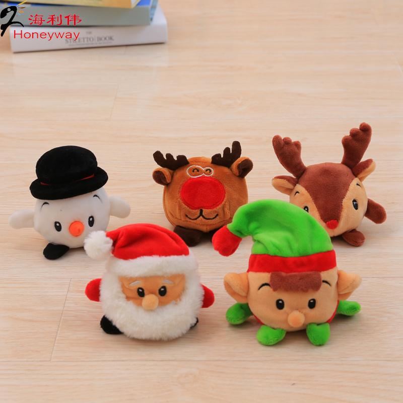 Wholesale Good Quality Soft Plush Christmas Gifts Mini Plush Ball 4'' For Decoration Elf Moose Snowman Santa Claus