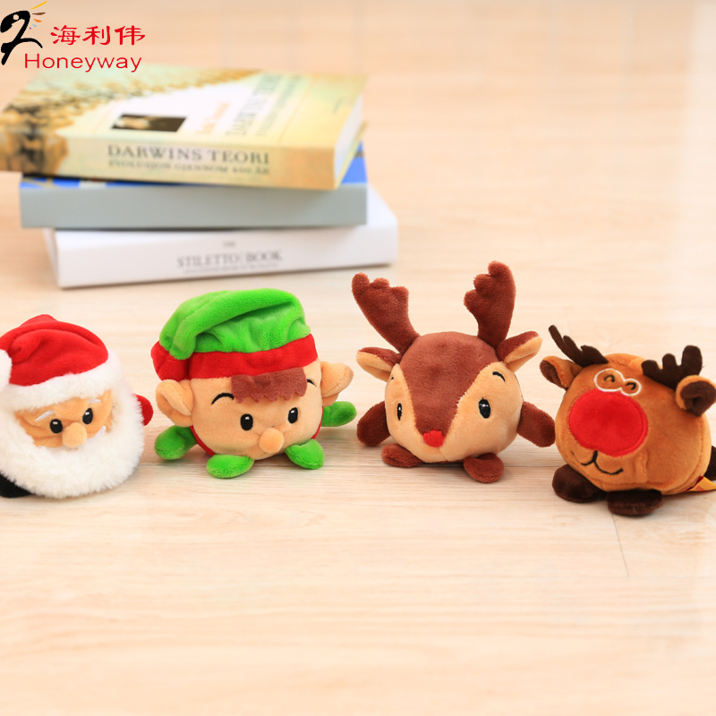 Wholesale Good Quality Soft Plush Christmas Gifts Mini Plush Ball 4'' For Decoration Elf Moose Snowman Santa Claus