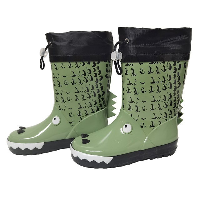 hot sale 3D crocodile waterproof rubber rain boots for kids