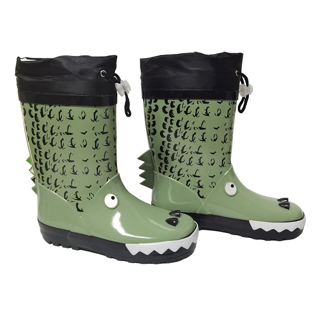 hot sale 3D crocodile waterproof rubber rain boots for kids