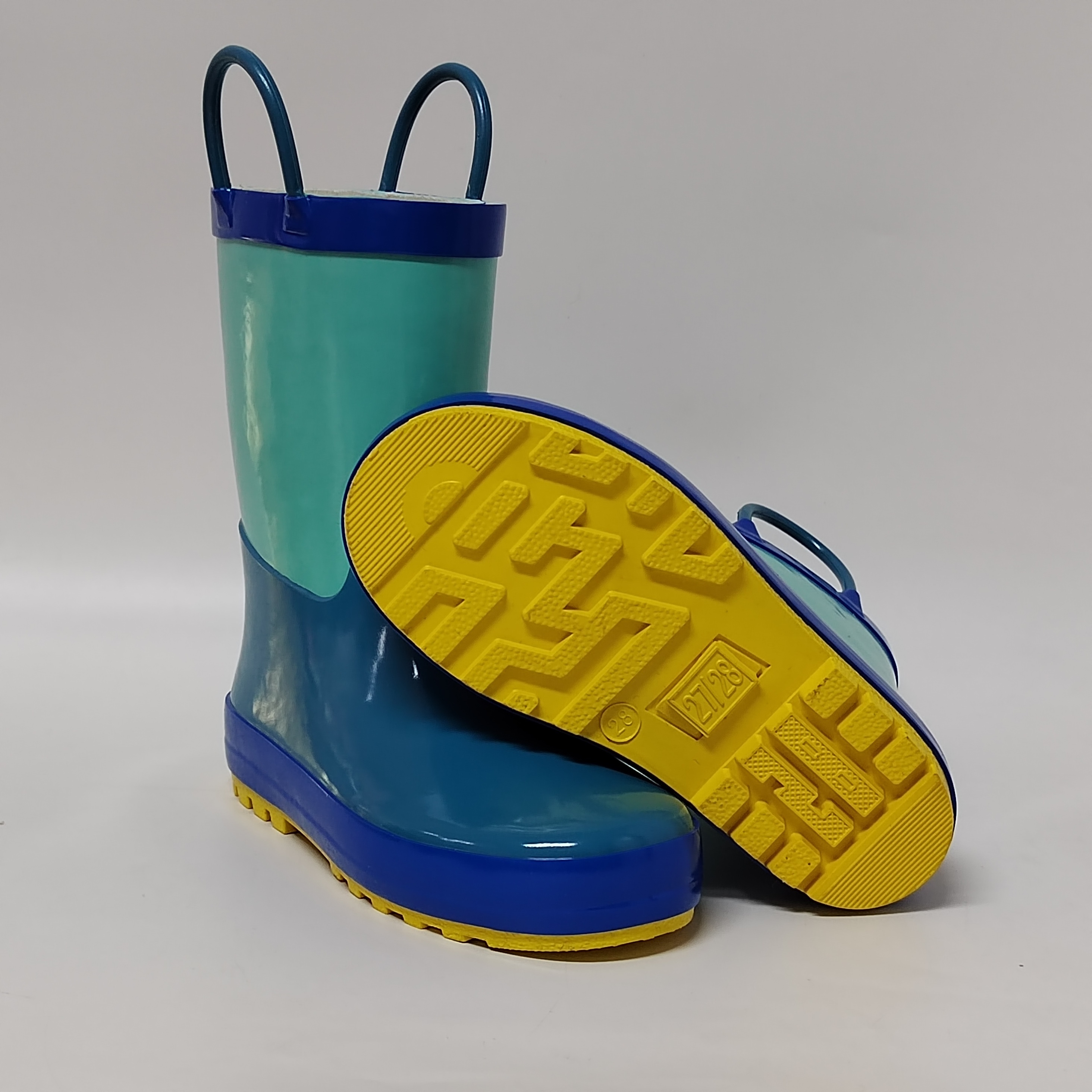 the most popular design plain color lining rubber wellies for children