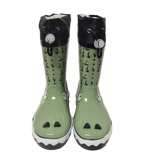 hot sale 3D crocodile waterproof rubber rain boots for kids