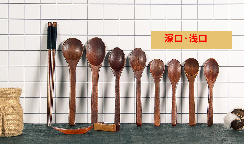 beech wood serving dinner table tea coffee soup baby spoon wooden eating mixing stirring spoon small mini wooden spoon