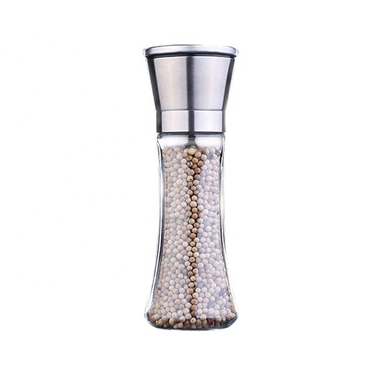 Manual Salt Pepper Mills Pepper Grinders With Glass Body Home Usage Spice Grinder Kitchen Salt And Pepper Grinder Set