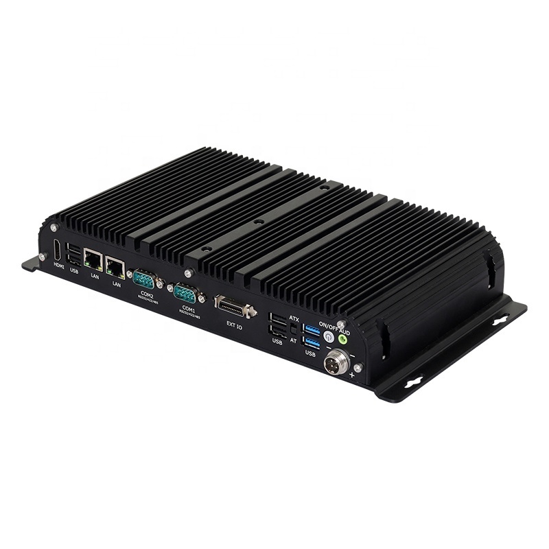 Fanless I5 J4125 J6412  2LAN RS485 RS422 5G Bluetooth Win10 LINUX Desktop Mini Computer For Industrial