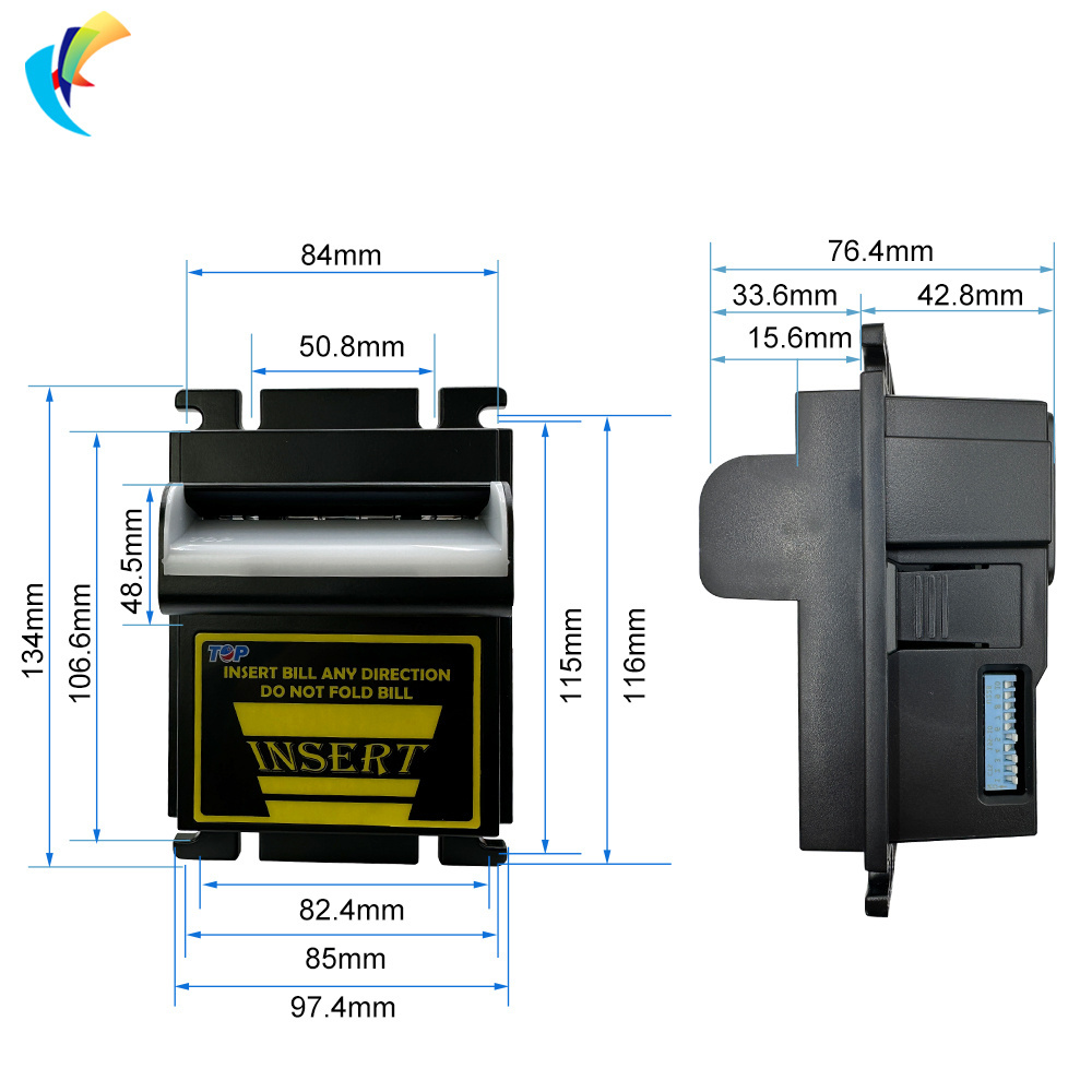 Automatic Top Bill Acceptor Stacker TB74 Banknote Reader For Vending Machine