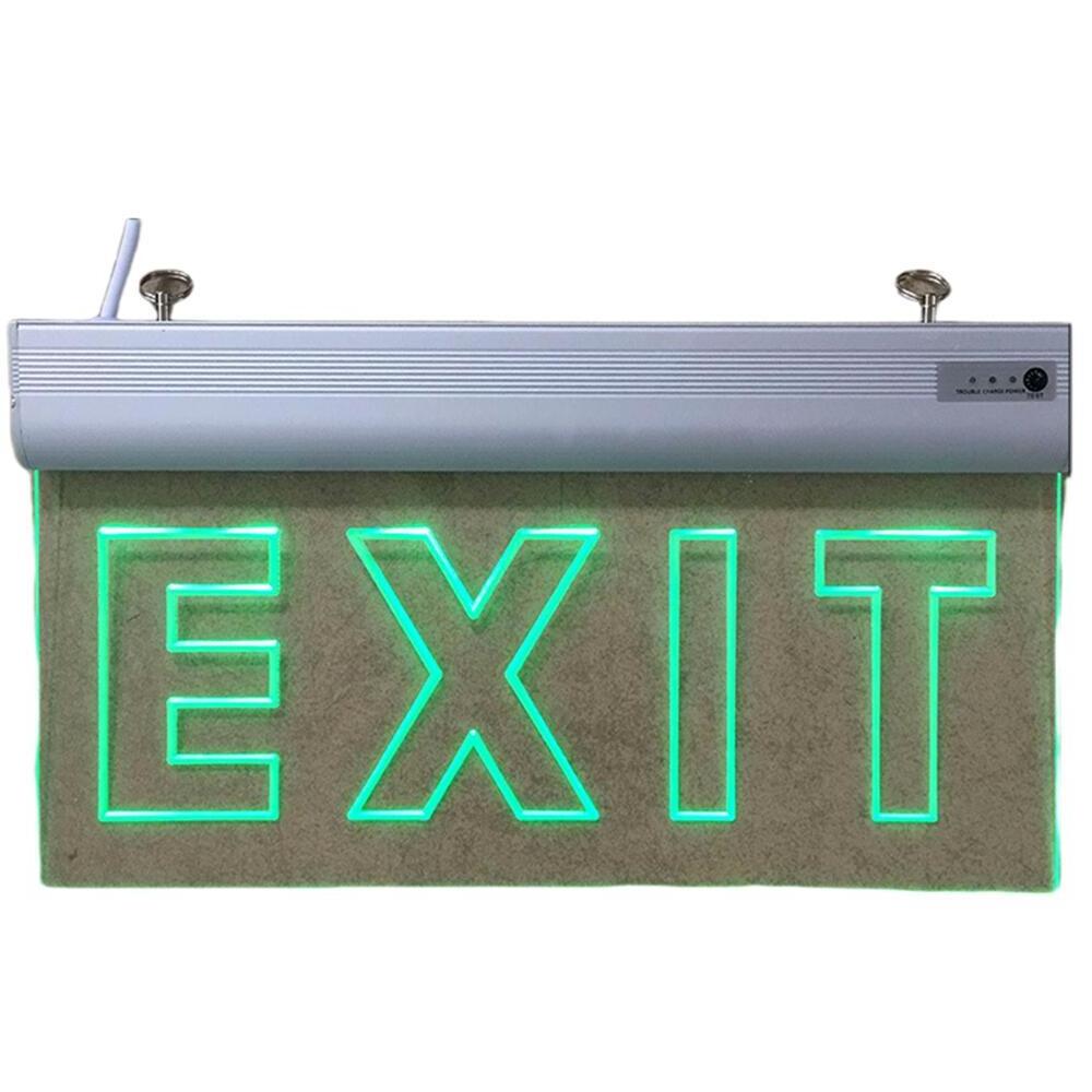 LED Safety exit Automatic  Rechargeable Carved acrylic Exit Signs Emergency Light