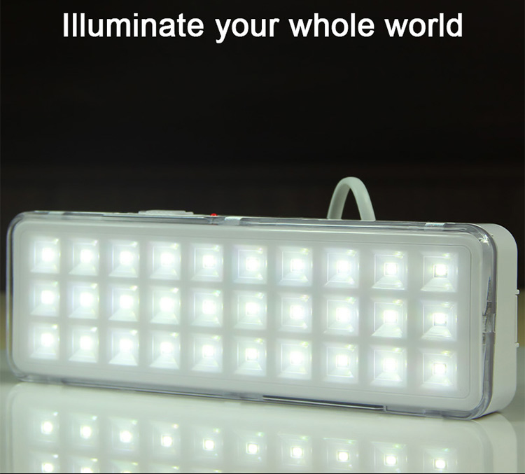 Factory emergency light manufacturers 220V with plug power 30/80 led battery backup led rechargeable emergency light