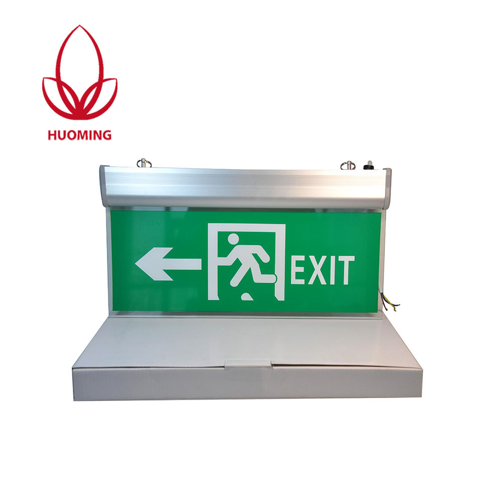 Acrylic hanging tag LED fire exit sign emergency light