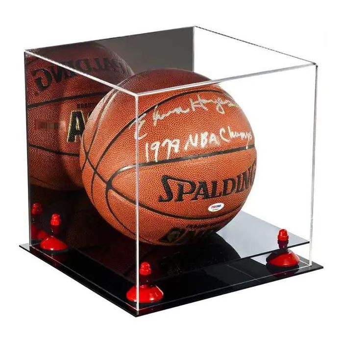 Wall-mounted Acrylic Basketball Display Case With Mirror Back Acrylic Sports Display Box