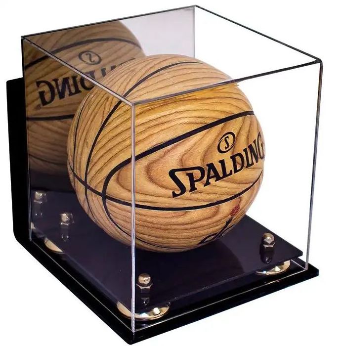 Wall-mounted Acrylic Basketball Display Case With Mirror Back Acrylic Sports Display Box