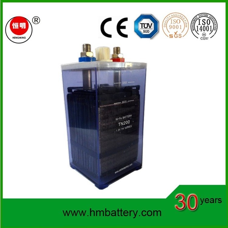 Nickel Iron battery nife battery 200Ah for solar system selling