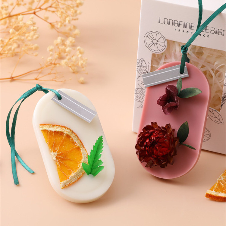 Huaming Creative Design Dried Flower art Scented Wax Candles Handmade Home Decoration Hanging Scented Candle slices