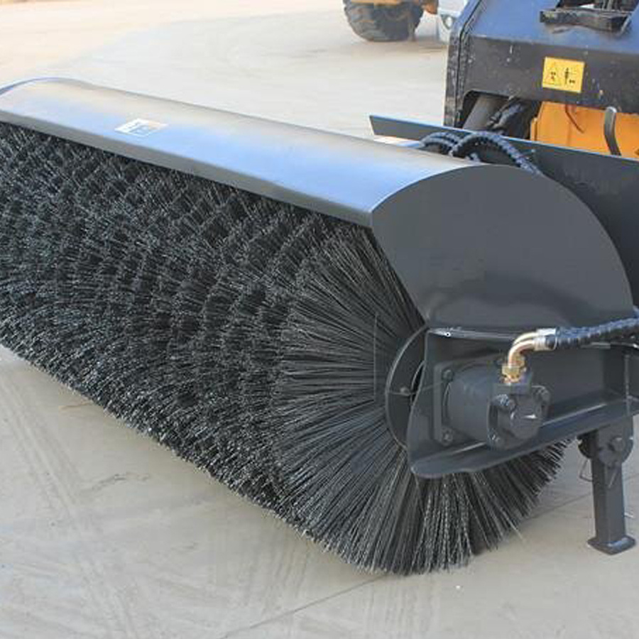 For Bobcat Angle Broom Sweeper Attachment Convoluted Wafer Brush