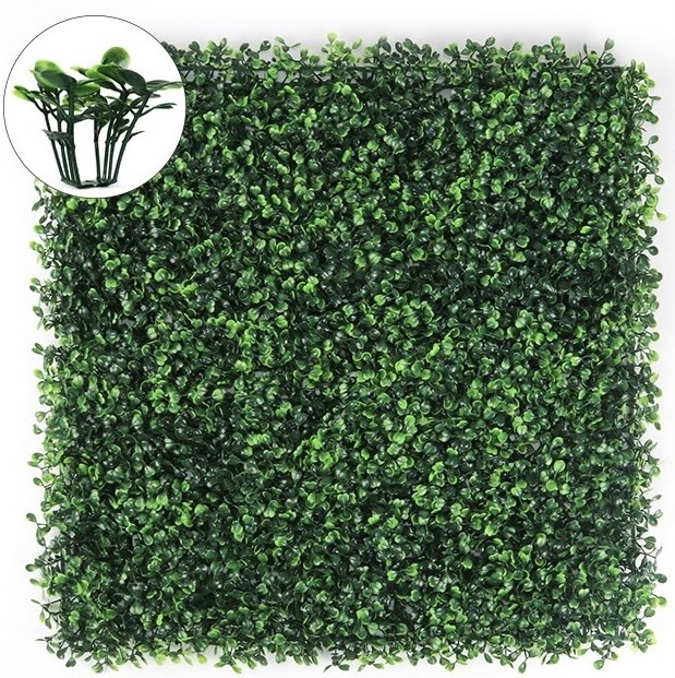 Factory Provide Artificial Boxwood Panels Topiary Hedge Plant Privacy Hedge Screen Milan Grass