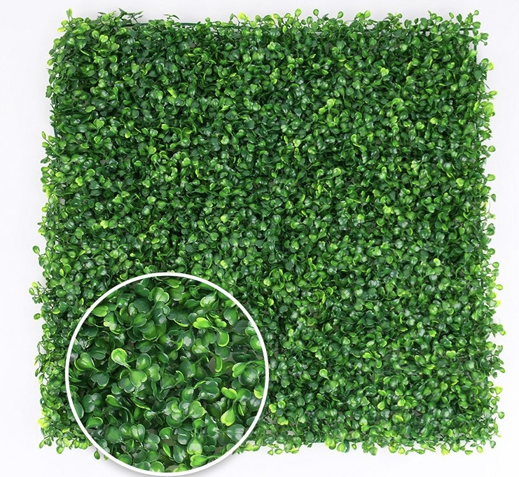 Factory Provide Artificial Boxwood Panels Topiary Hedge Plant Privacy Hedge Screen Milan Grass