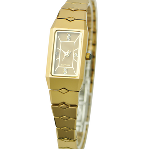 High quality 18k gold plated tungsten jewelry quartz wrist watches ladies