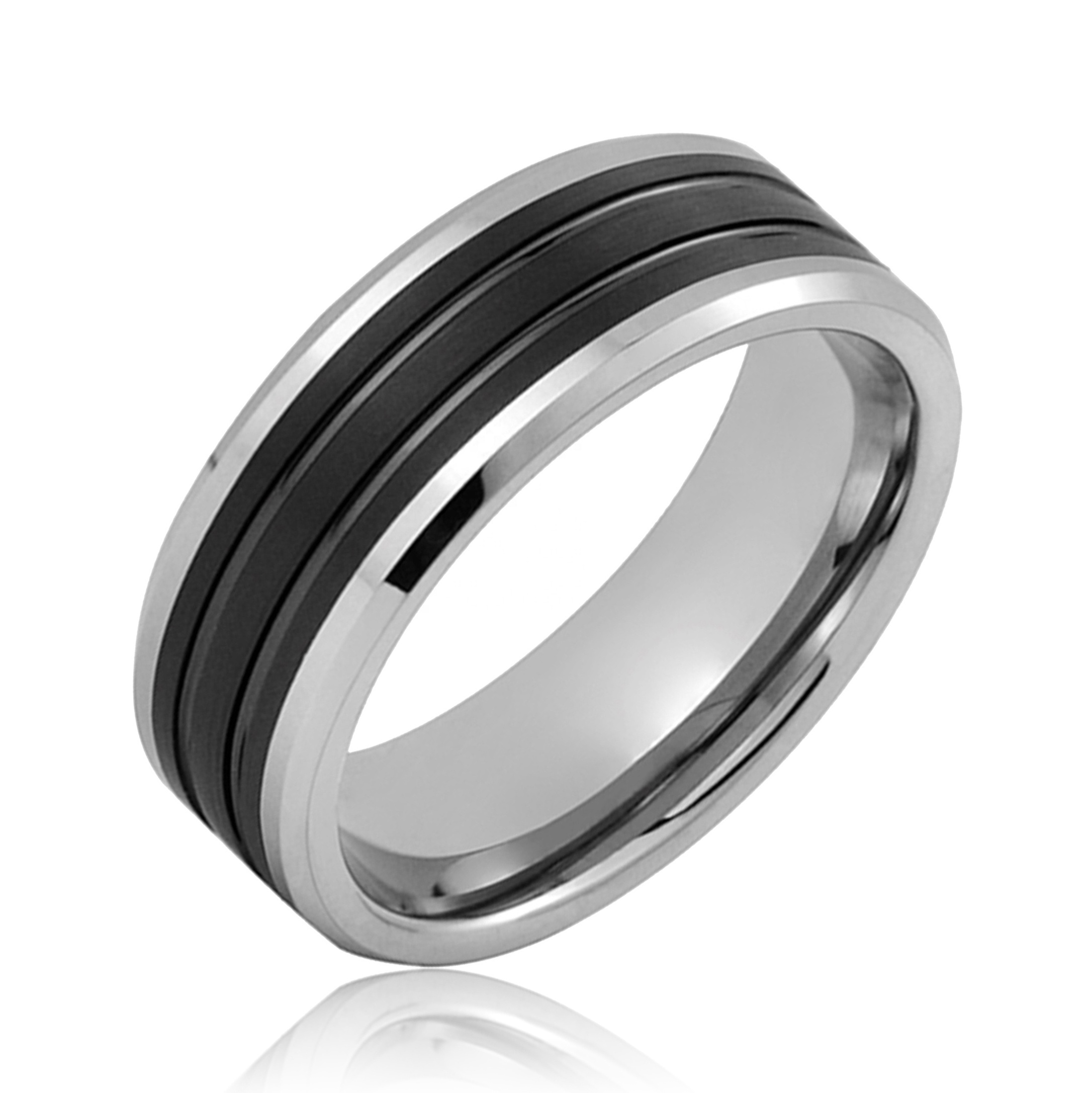 TOP Sales Men Jewelry Black Tungsten Rings