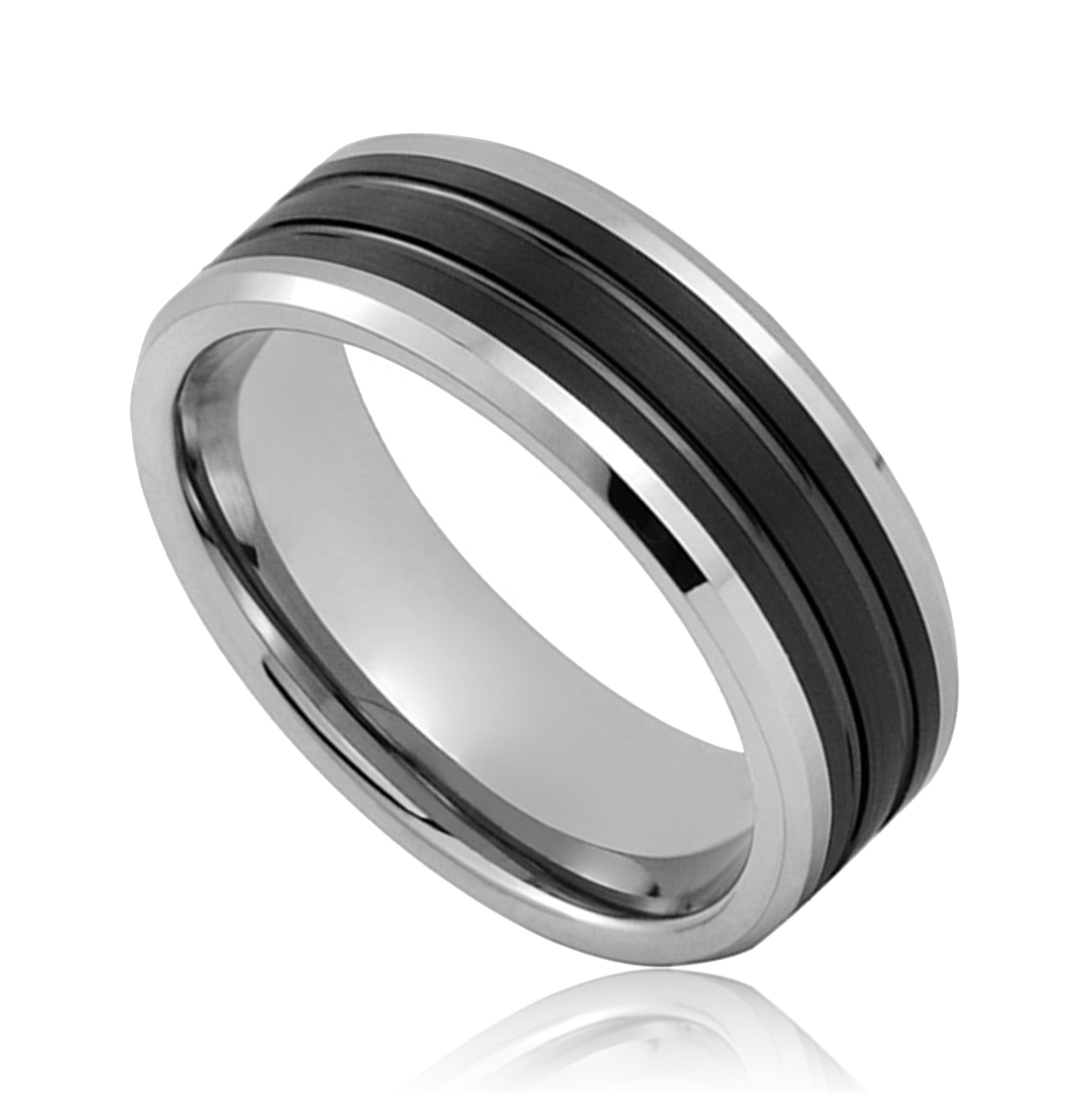 TOP Sales Men Jewelry Black Tungsten Rings