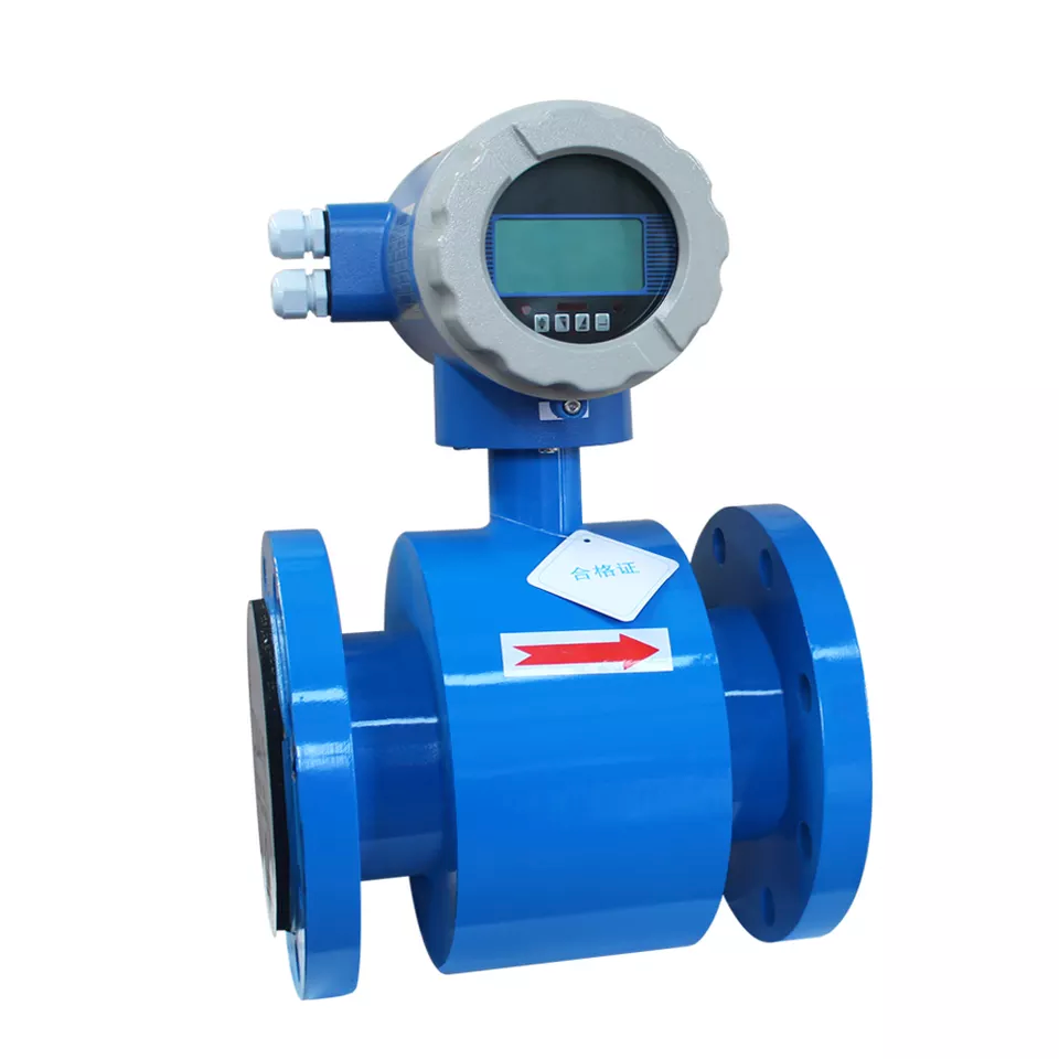 0.5% accuracy slurry magnetic flow meter sewage RS485 converter electromagnetic flow meter