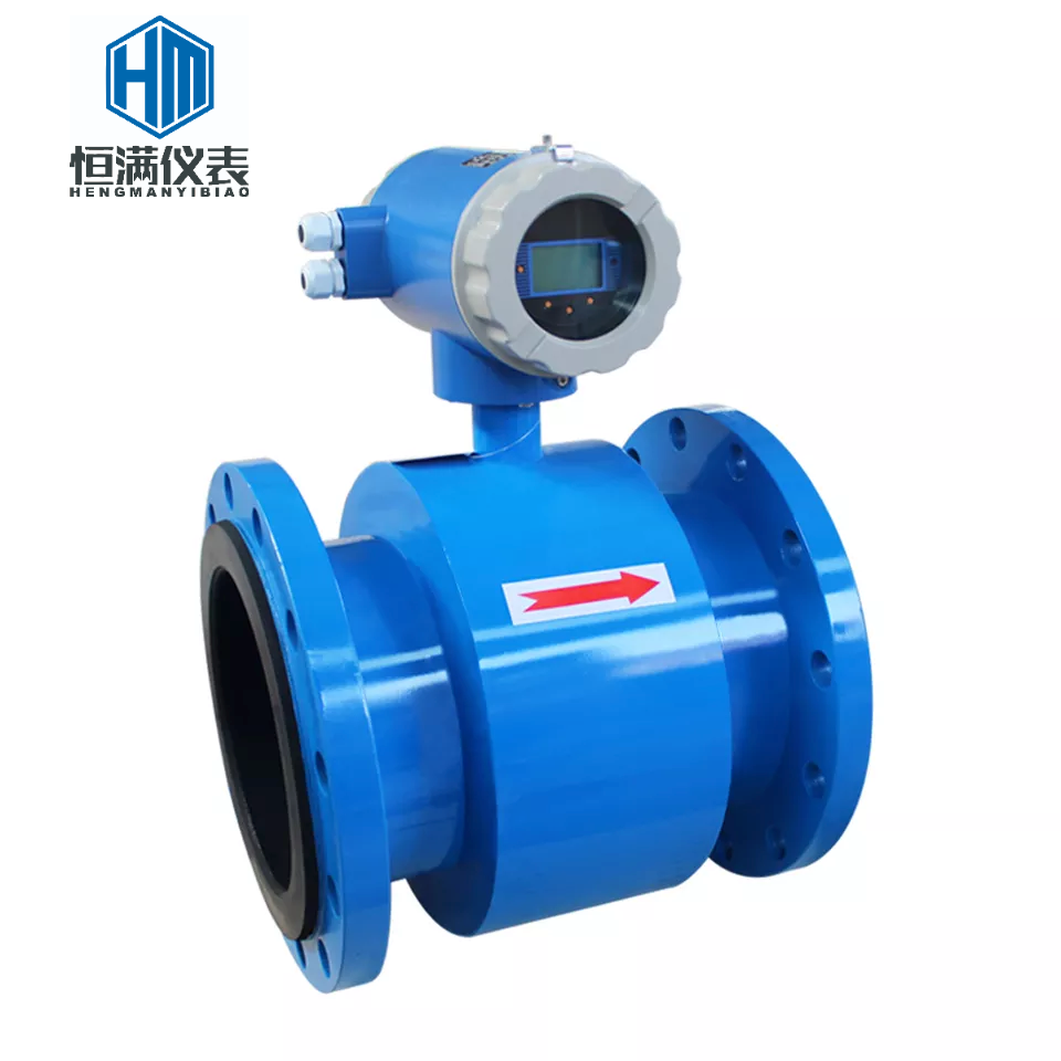 0.5% accuracy slurry magnetic flow meter sewage RS485 converter electromagnetic flow meter