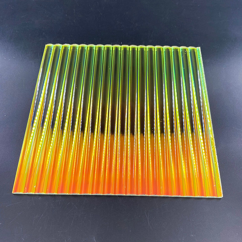 customized Stripe textured acrylic sheet, clear Linear Textured Ribbed Striped corrugated Acrylic sheet panel board plate