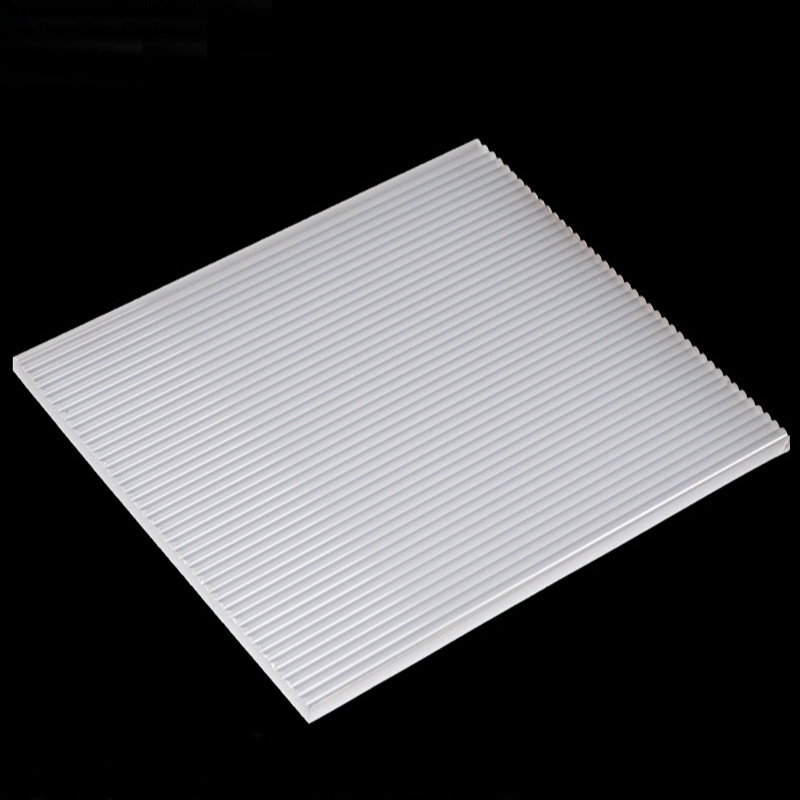 customized Stripe textured acrylic sheet, clear Linear Textured Ribbed Striped corrugated Acrylic sheet panel board plate