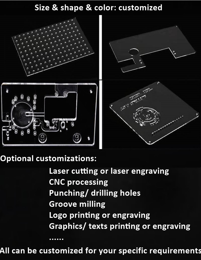 custom cnc processing acrylic laser cutting or engraving service acrylic sheet cut to size shapes laser cut acrylic boards