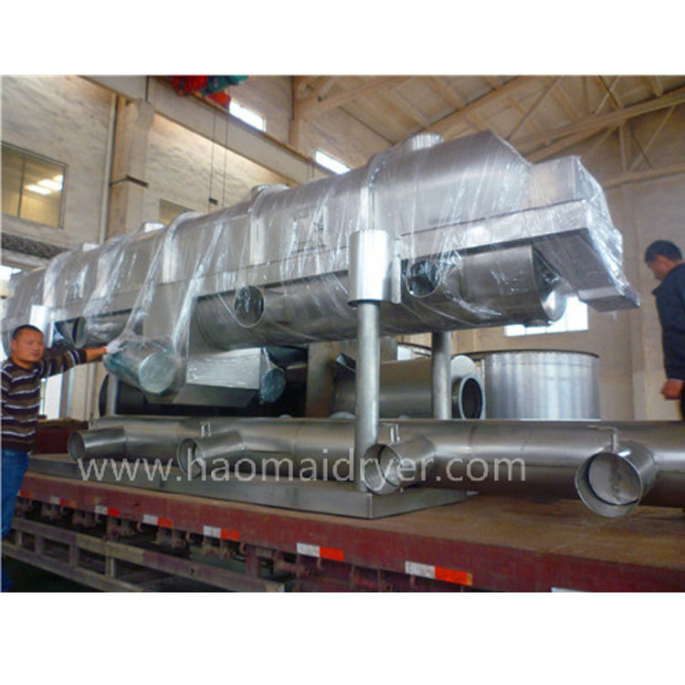 Low Price ZLG High Efficiency Continuous Vibrating Fluidized Bed Dryer for plastic shuttle/plastic ball