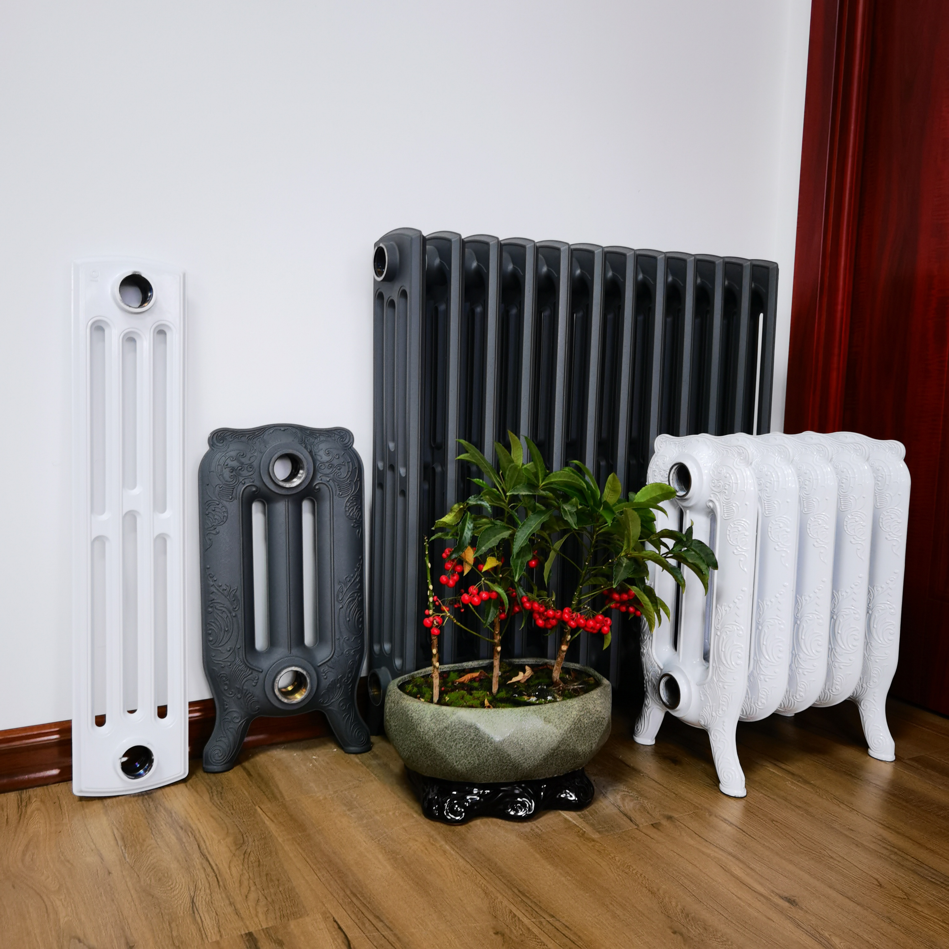 Bimetal radiator aluminium home radiator with patent  die-casting and cast iron radiator with hot water room heating