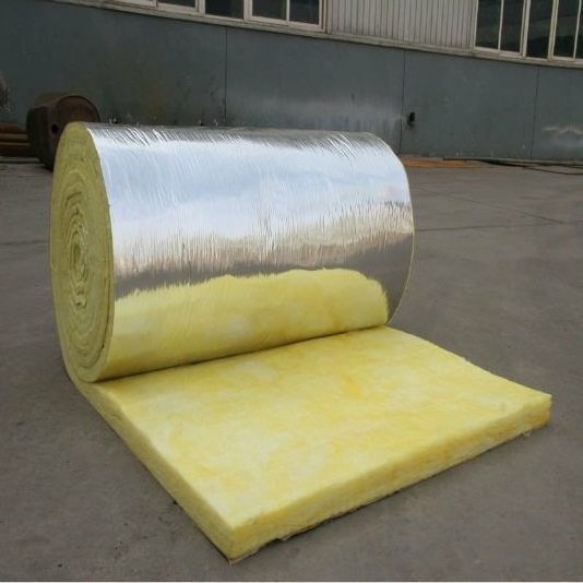 Rock Wool Heat Insulation Materials Aluminum Foil Veneer Glass Wool Blanket  Roll or Fiberglass Wool