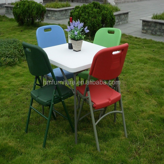 Black color heavy duty metal plastic folding chairs