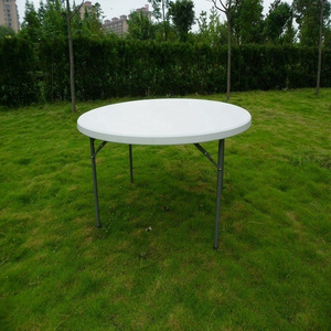 152cm 5ft Standing Table Round hdpe plastic recycled material  Folding Table garden dining commercial outdoor furniture