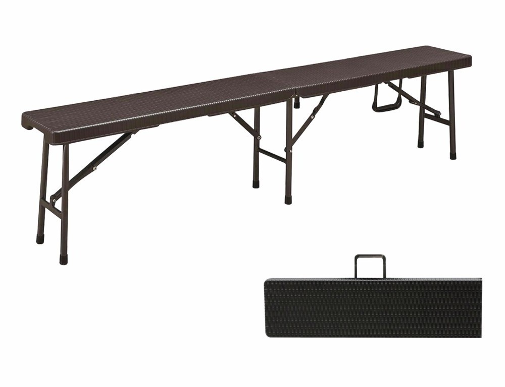 6ft 6' Portable Plastic Indoor and outdoor Picnic Party Camping Dining Folding Bench for event